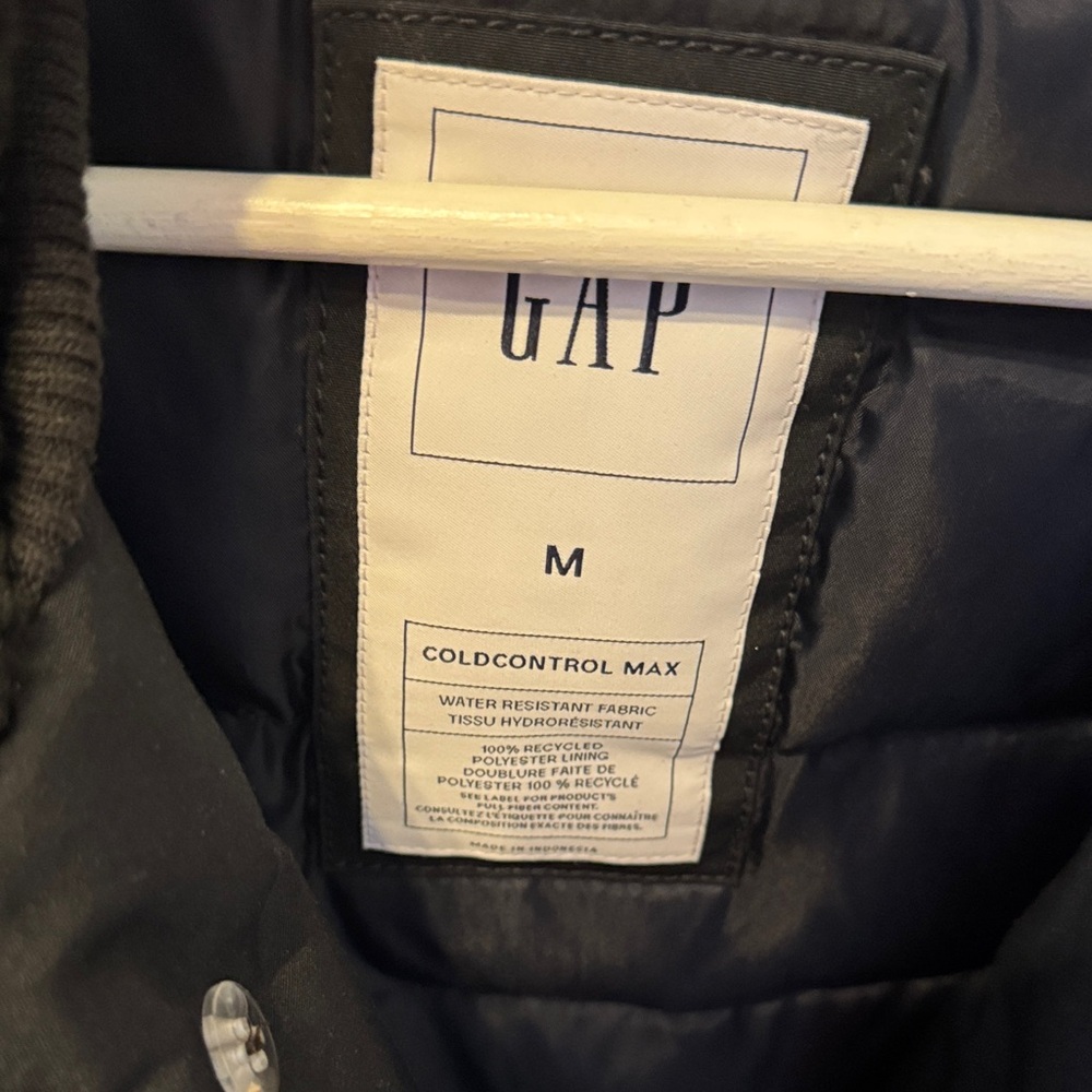 GAP Men's Dark Parka Jacket with Hood - Picture 2 of 3